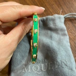 Alexander MQueen bracelet (green and gold)
